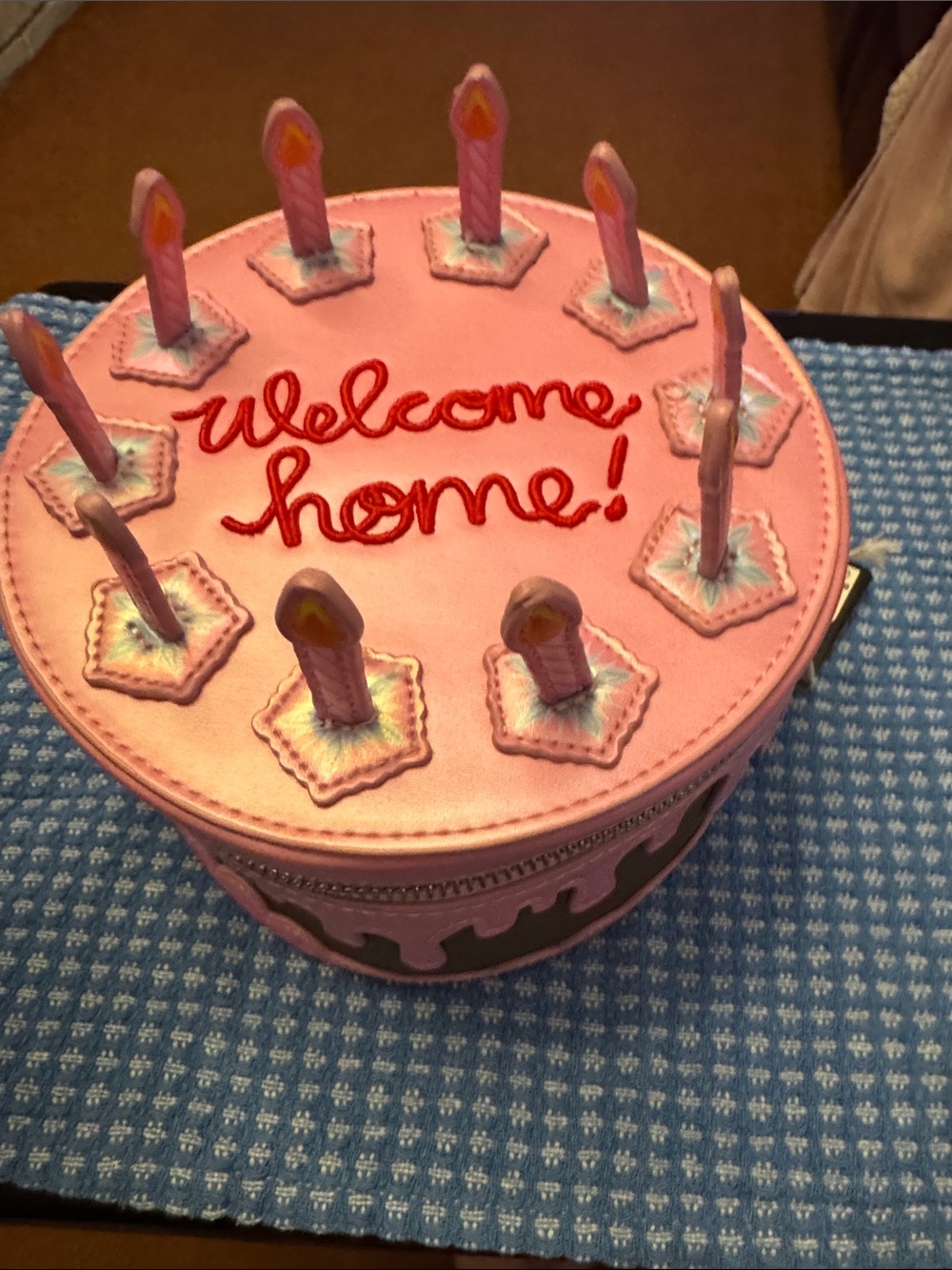 Pink Coraline 'Welcome Home' Cake Loungefly Purse Bag